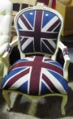 A Union Jack upholstered chair