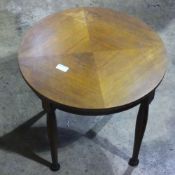 A walnut topped coffee table