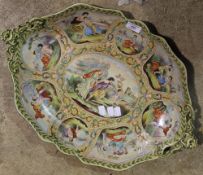 A Continental porcelain dish