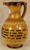 A Doulton Lambeth stoneware puzzle jug