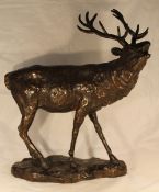 A bronze model of a stag