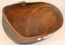 An African tribal wooden bleeding bowl