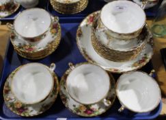 A quantity of Royal Albert Old Country Rose pattern soup bowls,