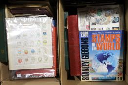 A collection of stamps and stamp books/magazines