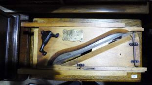 A vintage ham slicer