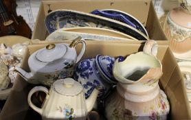 Two boxes of miscellaneous china,