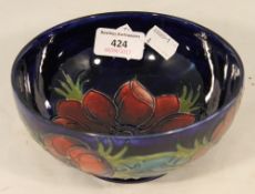 Moorcroft anemone bowl