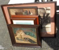 A quantity of prints including Louis Wain