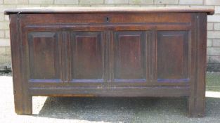 An 18th century oak coffer