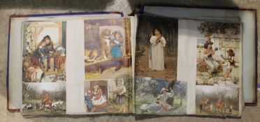 A large Victorian scrapbook