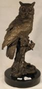 A bronze in the form of an owl