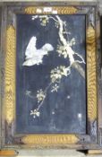 A framed shibyama panel,