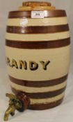 A Victorian stoneware Brandy barrel