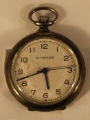 A miniature silver pocket watch