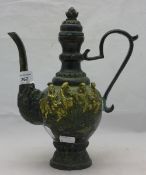 A cast Chinese coffee pot