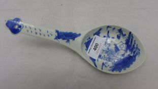 A blue and white Chinese ladle