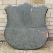 A 19th century painted wooden shield