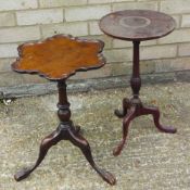 Two small mahogany wine tables