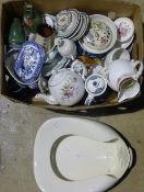 A box of miscellaneous china,