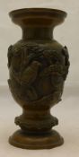 An Oriental bronze vase