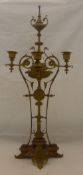 A bronze Empire style candelabra