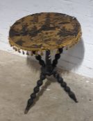 A Victorian ebonised gypsy table