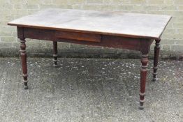 A 19th century pine farmhouse table