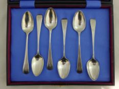 A straight set of six Georgian tea/coffee spoons by Stephen Adams of London 1803-1805,