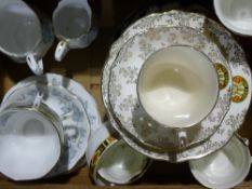 A Victorian porcelain tea set and a quantity of Royal Albert tea wares etc