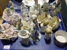 A Dresden crinoline porcelain group,
