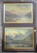 A pair of Victorian Scottish oil paintings, Loch scenes,