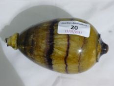 A blue john mineral specimen