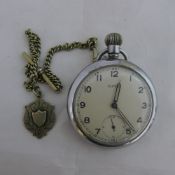 A Damas military pocket watch on chain