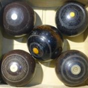 A box of wooden boules