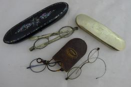 Three pairs of vintage spectacles