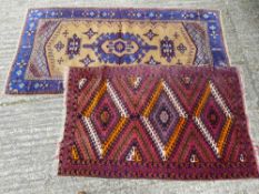 Two Caucasian wool rugs