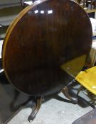 A Victorian mahogany tilt top breakfast table