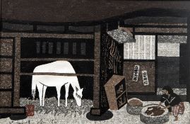 KIYOSHI SAITO (1907-1997) Japanese Onri-an Arashi-Yama Kyoto Limited edition woodcut Titled,