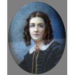 ENGLISH SCHOOL (19th century) Portrait Miniature of a Young Lady,