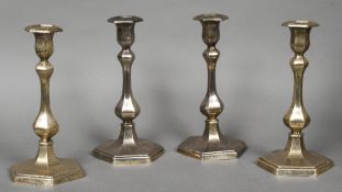 A set of four Scottish silver candlesticks, hallmarked Edinburgh 1919,