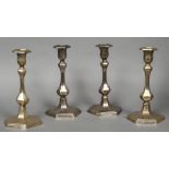 A set of four Scottish silver candlesticks, hallmarked Edinburgh 1919,