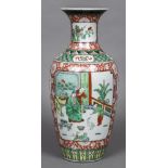 A 19th century Chinese famille verte and iron red porcelain vase Decorated with figural and floral