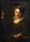 After JEAN-ALEXIS GRIMOU (1678-1733) French A Young Pilgrim Oil on canvas Inscribed to verso and