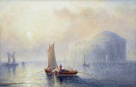 CAPTAIN J W ANDERSON (19th century) British The Bass Rock, Firth of Forth Oil on board Signed,