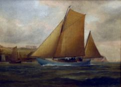 EDMUNDS (19th century) British South Coast Yawl Oil on canvas Signed and dated 1896 39 x 29 cm,