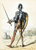 ERNEST HENRI GRISET (1844-1907) French Don Quixote Watercolour heightened with bodycolour Signed 17.