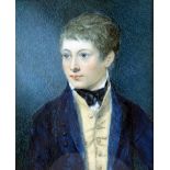 ENGLISH SCHOOL (19th/20th century) Portrait Miniature of Young Man,