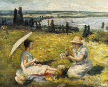 *AR Attributed to VANESSA BELL (1879-1961) British Picking Flowers on the South Coast Oil on