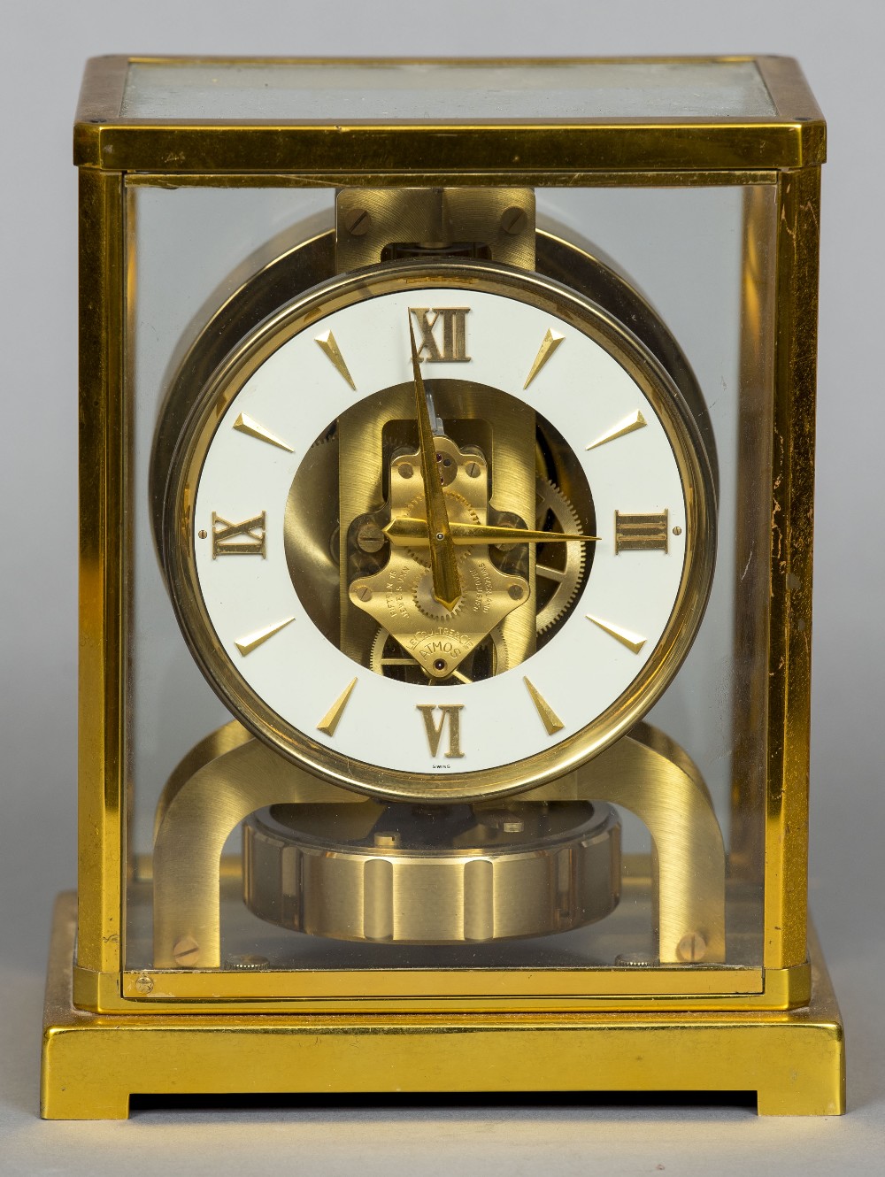 A LeCoultre Atmos clock Of typical form,