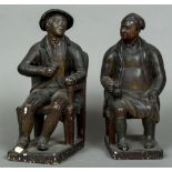 A pair of 19th century patinated plaster figures by Luigi "Lewis" Brucciani (circa 1786-1846)